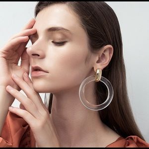 Acrylic Hoop earrings